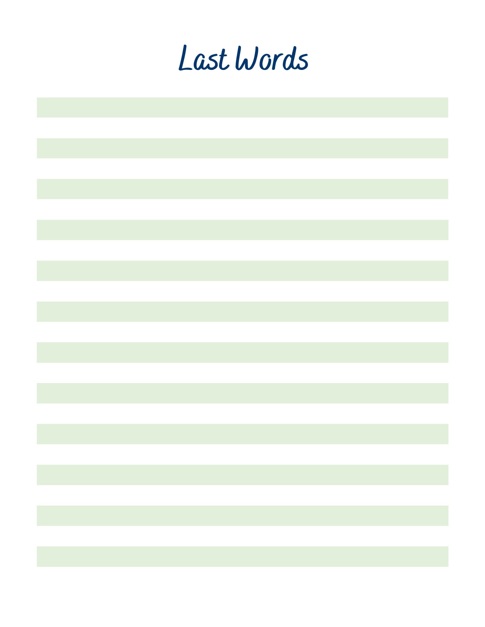 Digital Final Wishes Planner, Printable, End of Life Document ...