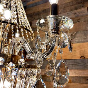 Crystal Chandelier 26 Wide 11-Light Crystal Lighting Fixture French Gold Pendant Light Chandelier Modern Traditional living room Chandelier image 10