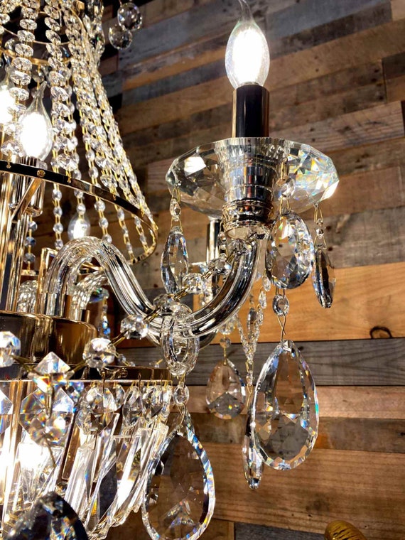 Brown crystal chandelier deals