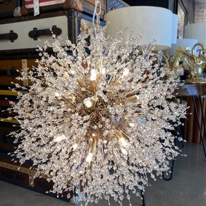 Crystal Chandeliers Hanging Ceiling Light French Gold Lighting Fixture Modern Pendant Lighting for Store Foyer Dining Room , Bedroom