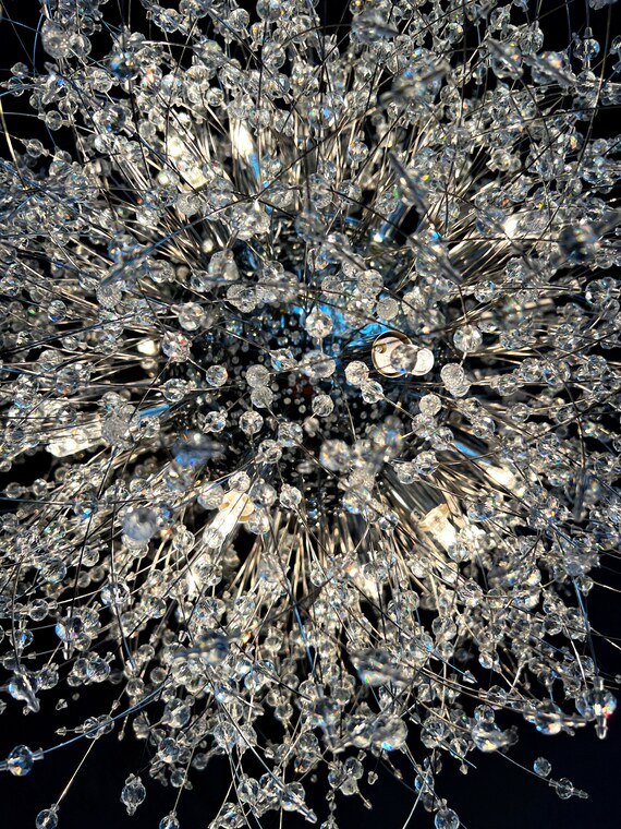 Starburst Chandelier 24 Width Sputnik Clear Crystal Chrome