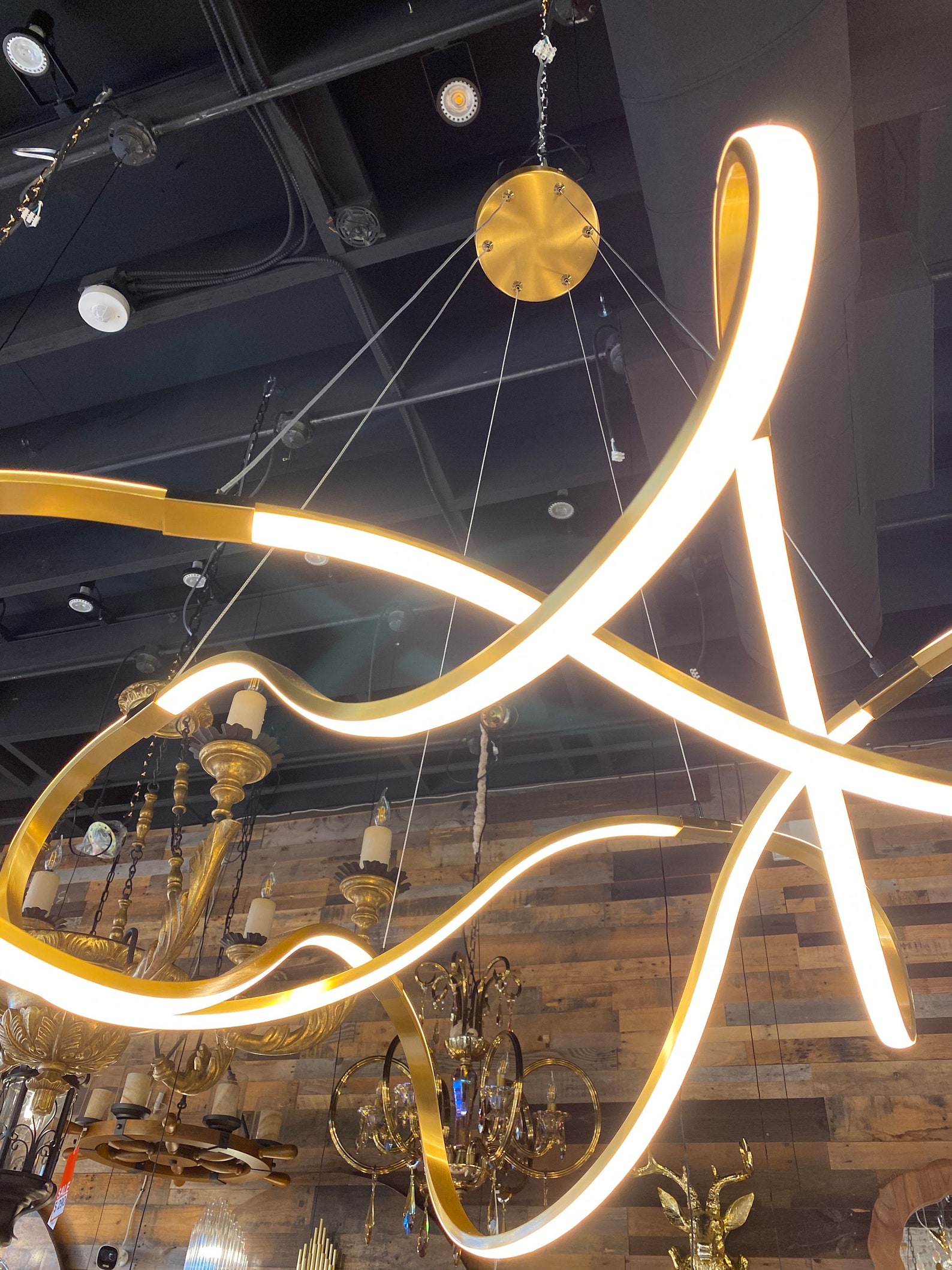 Lámpara de araña contemporánea moderna LED iluminación lámpara | Etsy