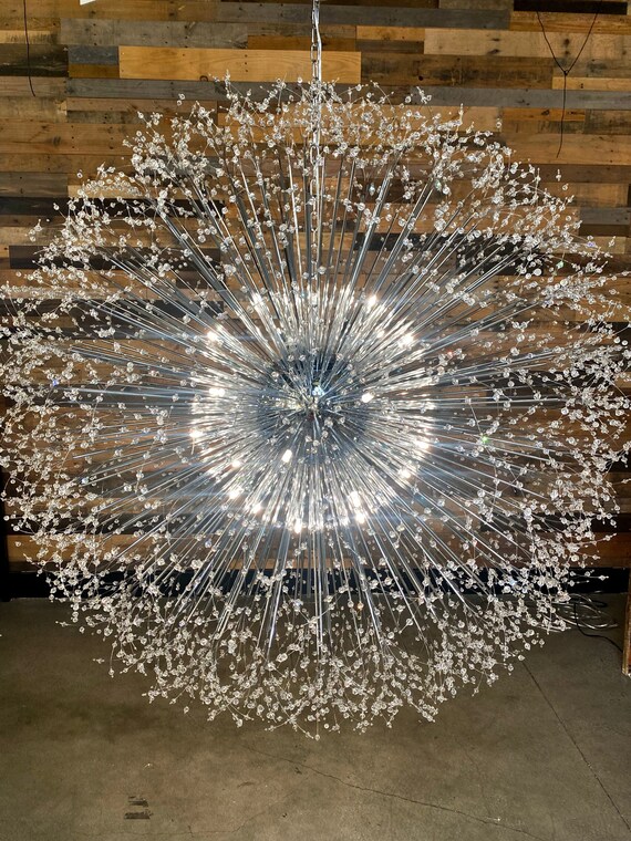 Chrome round chandelier outlet