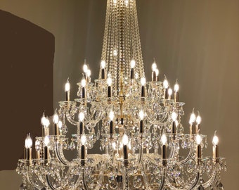 Crystal Chandelier Classic Traditional Lighting Fixture 72 Lights for Hotel, Showroom, Entry , Wedding Hall
