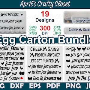 Egg Carton Designs SVG Cut Files, Bundle, DIY Make your own Reusable Egg storage Containers, SVG, dxf, eps, pdf, png, jpg