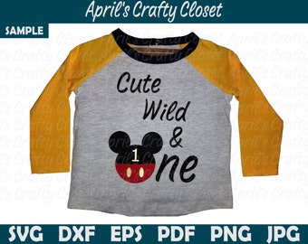 Mickey Mouse 1e verjaardag SVG Cut File, Mickey Mouse Shirt, SVG, DXF, eps, pdf, png, jpg