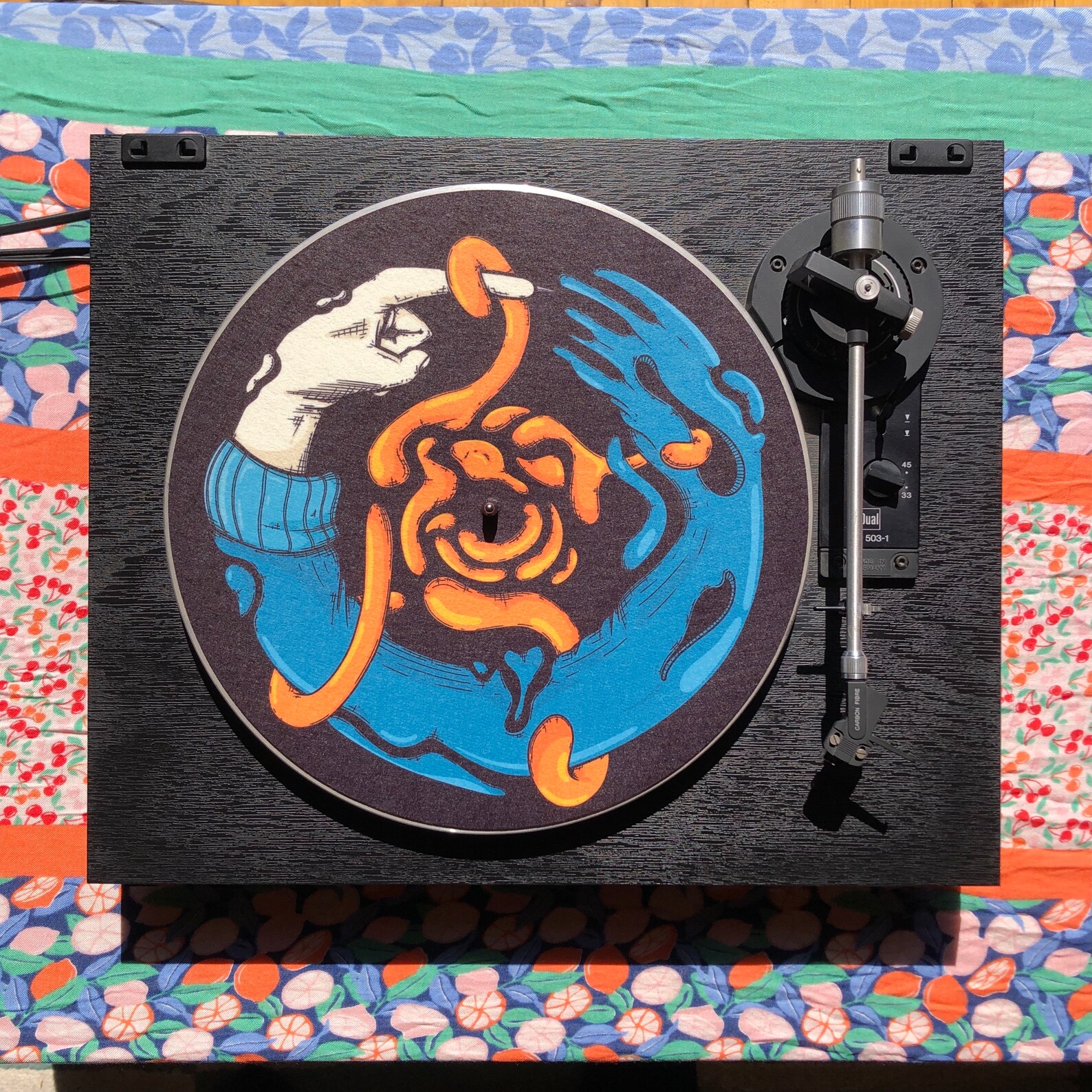 Illustrated Slipmat Record mat original illustration Etsy