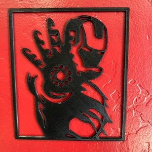 Iron Man silhouet wanddecoratie
