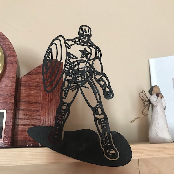 Captain America - Avengers Assemble Silhouette Shelf Decor