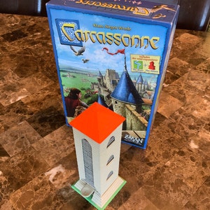 Carcassonne Tile Tower /w Tile Pull