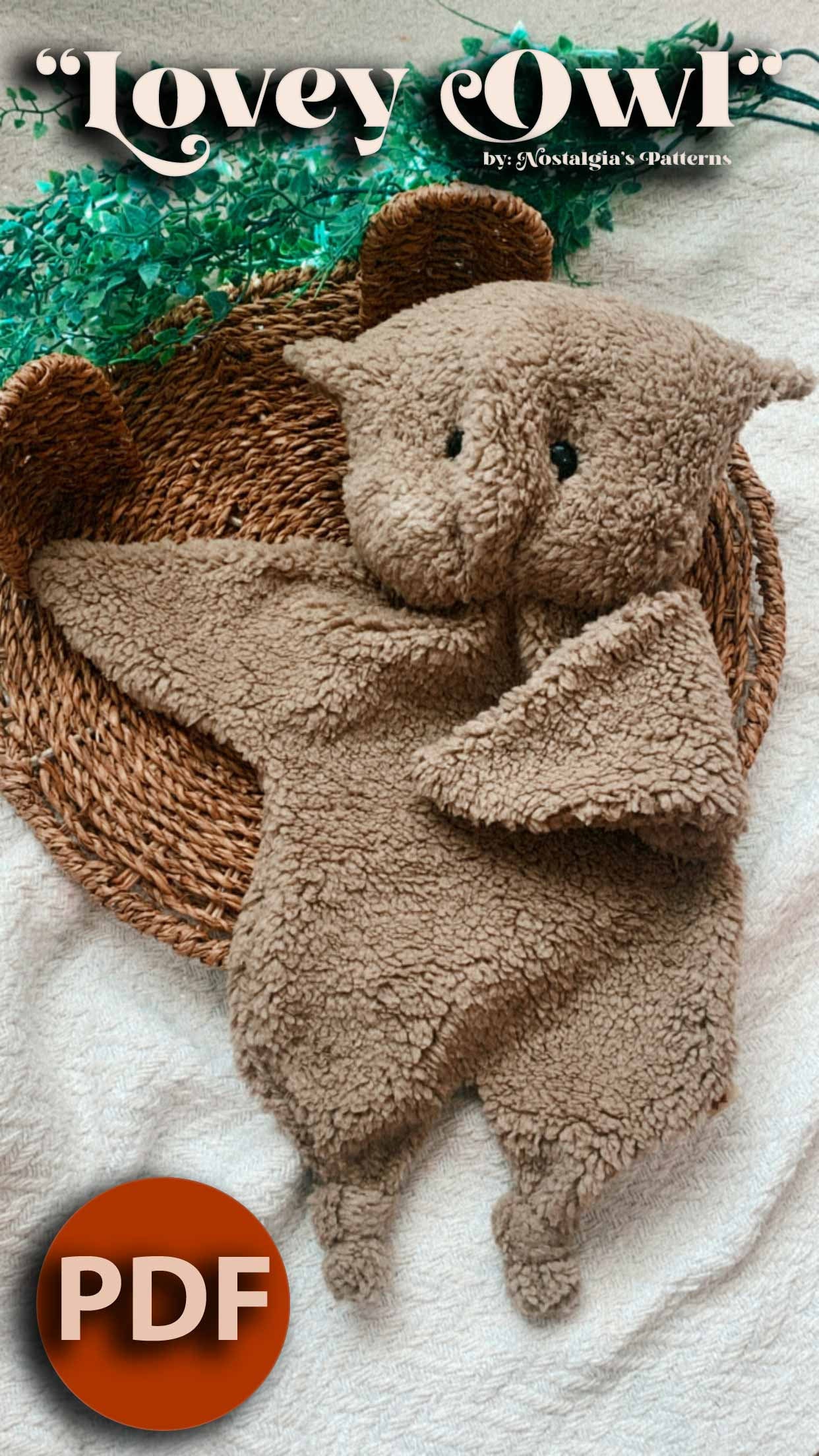 Lovey Owl tutorial and pattern soft sculpture