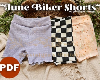 June Biker Shorts with Bands tutorial and pattern serger friendly | NB-10