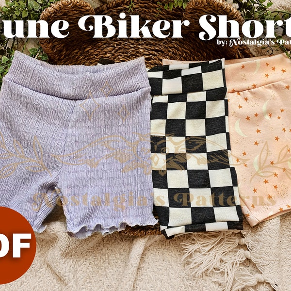 June Biker Shorts with Bands tutorial and pattern serger friendly | NB-10