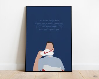 Forrest Gump Minimalist Movie Illustration | INSTANT DOWNLOAD | Artwork Movie Poster | Printable Digital Art | Film Poster