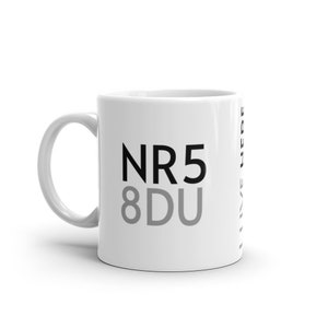 Cadeau personnalisable de tasse de code postal pour le propriétaire de la maison Carte sur la carte d'adresse de tasse Cadeau pour la résidence Cadeau de code postal pour l'emplacement de la maison Meilleur cadeau d'hypothèque