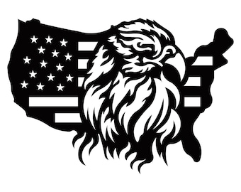 American flag | usa eagle | DXF Sign | Home Sign | Metal Plasma | Laser Cut | Design Vector | Laser design | Dxf files | digital download.