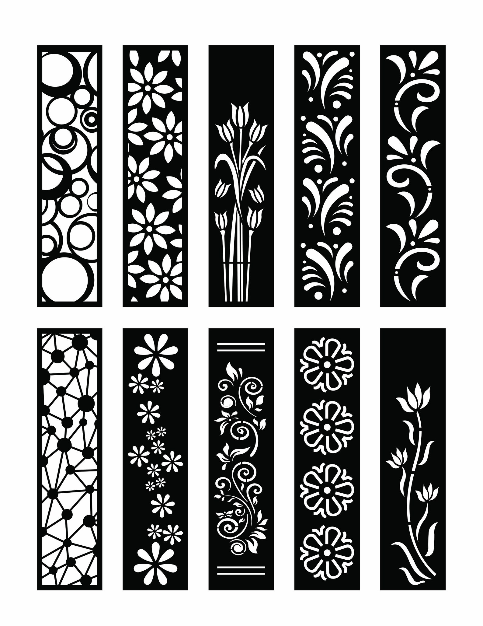 DXF Patterns File | Privacy Screen | Vinyl Decor | Panel Templates ...