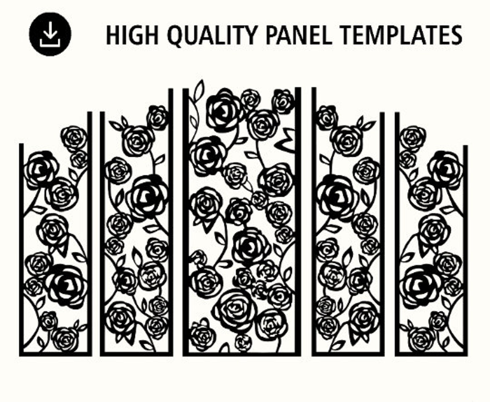 DXF Patterns File Privacy Screen Vinyl Decor Panel | Etsy