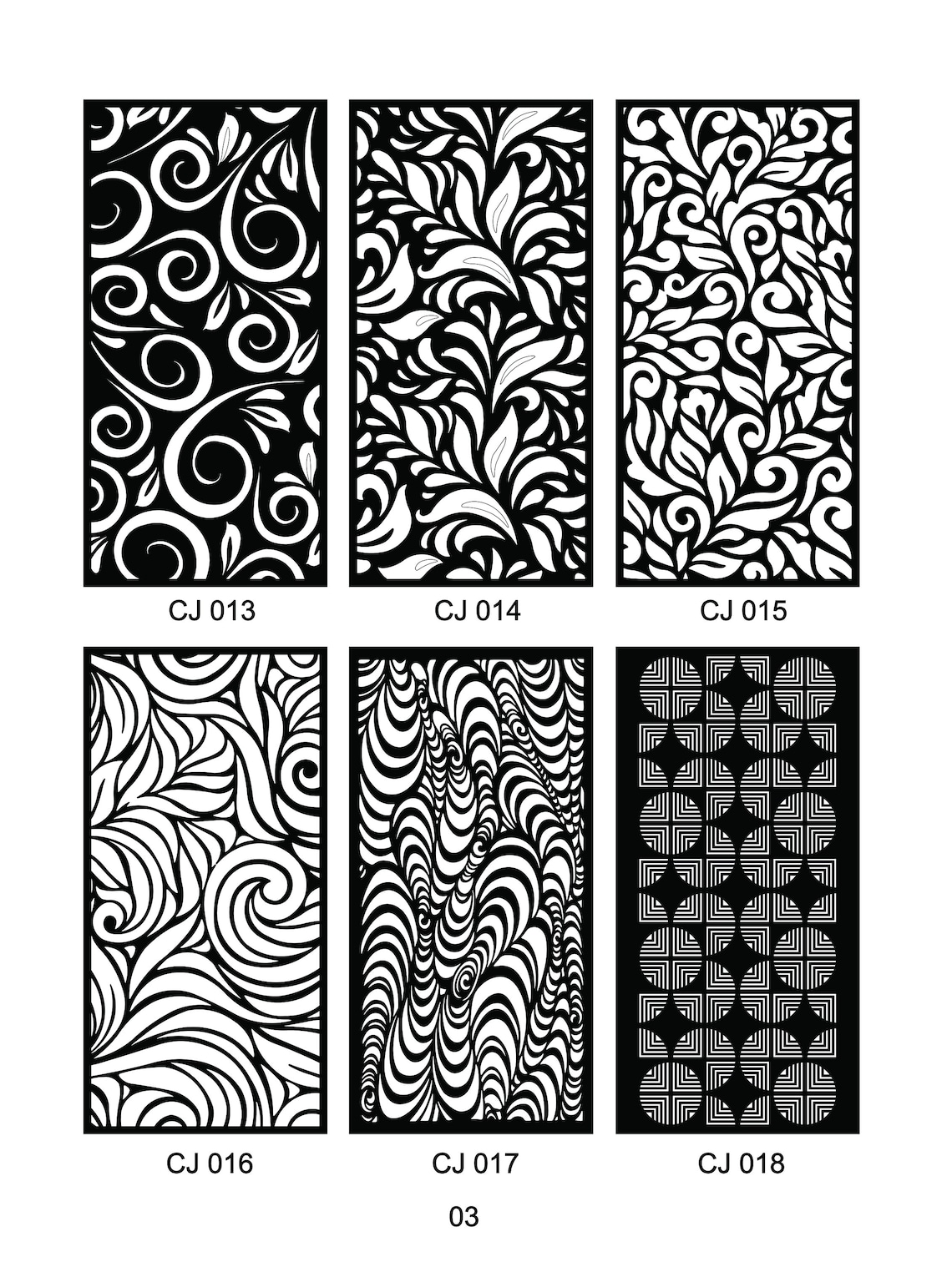 DXF Patterns File Privacy Screen Vinyl Decor Panel - Etsy