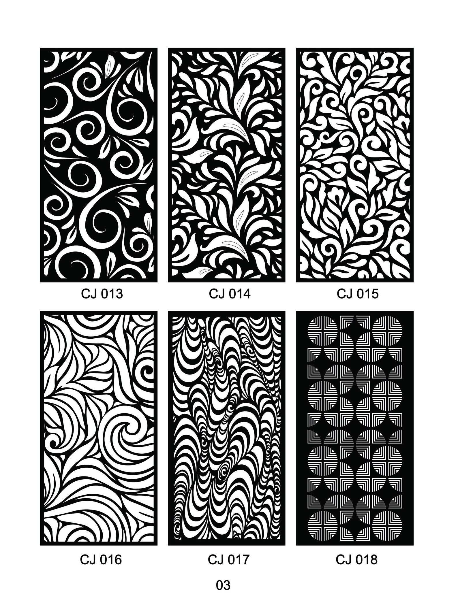 DXF Patterns File | Privacy Screen | Vinyl Decor | Panel Templates ...