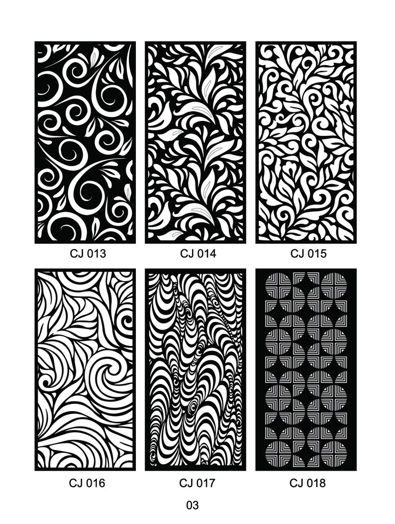 DXF Patterns File Privacy Screen Vinyl Decor Panel | Etsy