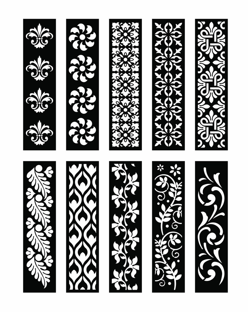 DXF Patterns File | Privacy Screen | Vinyl Decor | Panel Templates ...