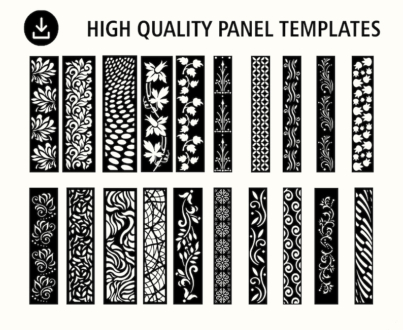 Modern Abstract Decorative Panel DXF for CNC Machines - Etsy