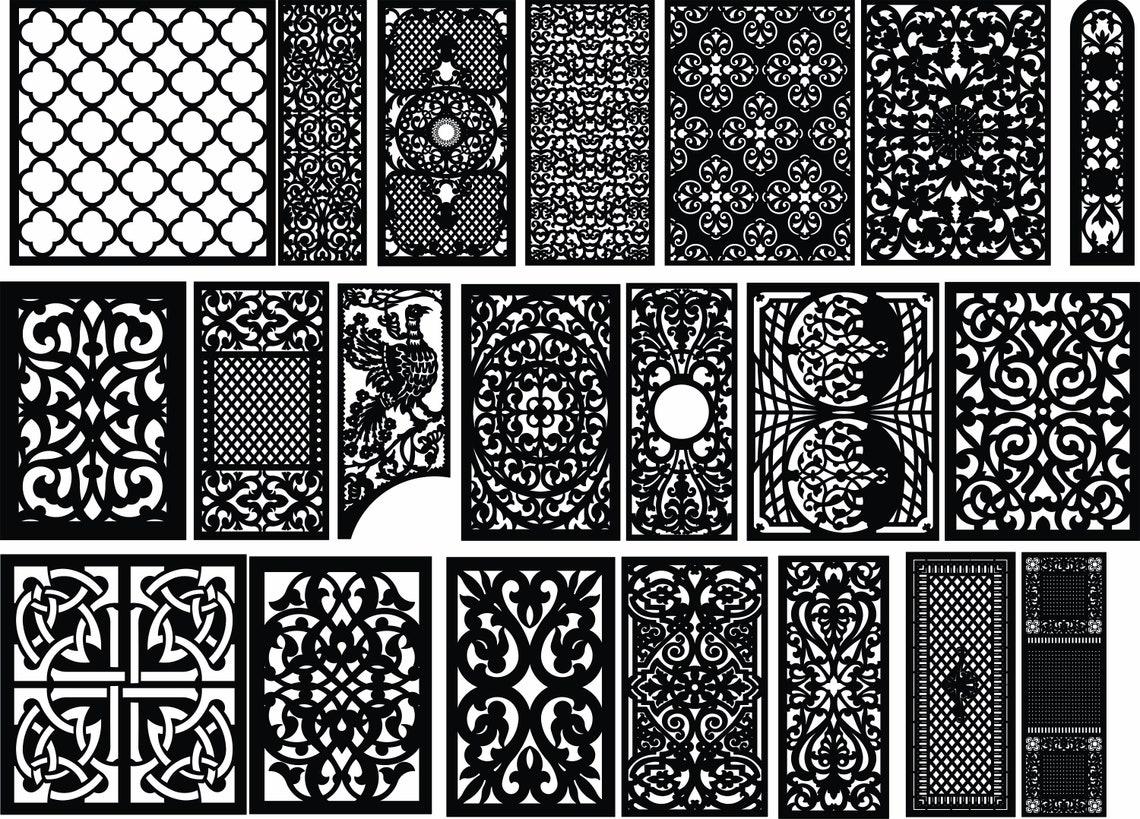 DXF Patterns File Privacy Screen Vinyl Decor Panel - Etsy