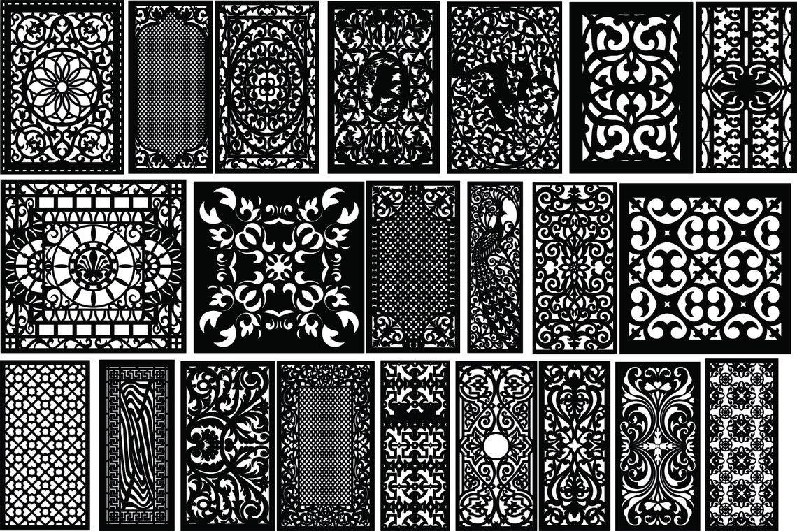 DXF Patterns File Privacy Screen Vinyl Decor Panel | Etsy