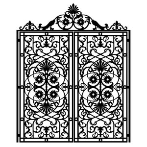 Main Gate | Gate Design | Iron Main Swing Gate | Metal Plasma | Laser Cut | Design Vector | Laser design | Dxf files | digital download.