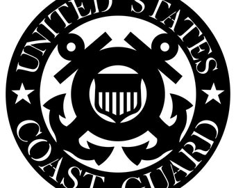 Coast Guard Logo | United States | DXF Sign | Home Sign | Laser Cut | Design Vector | Laser design | Dxf files | digital download.