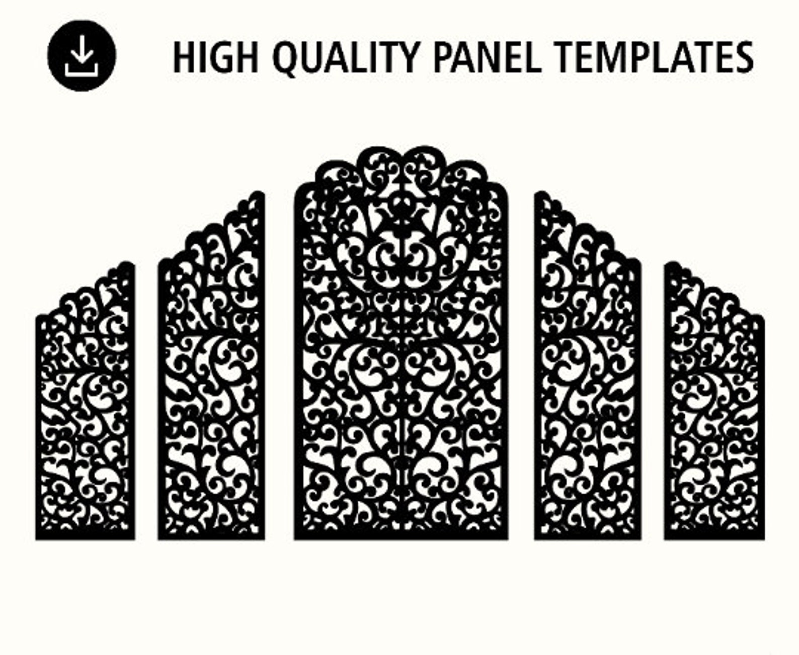 DXF Patterns File Privacy Screen Vinyl Decor Panel | Etsy