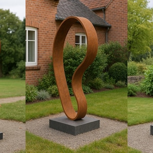 Escultura de metal hecha a mano, decoración artística contemporánea, elemento decorativo único para el hogar, herrería moderna, pieza llamativa