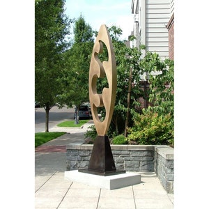 Modern Rusted Abstract Sculpture | Will Fit | Garden Sculpture | Pool Area Sculpture | Traditional Home Decor | Perfect For Indoor-outdoor
