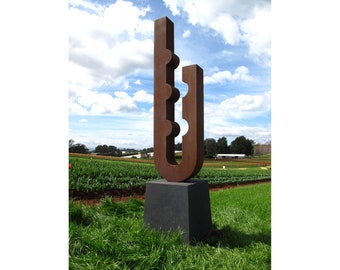 Moderne abstracte sculptuur | Grote sculpturen voor buiten | Aantrekkelijke functie | Prachtig uniek patina | Perfect voor tuin en zwembad | 2023