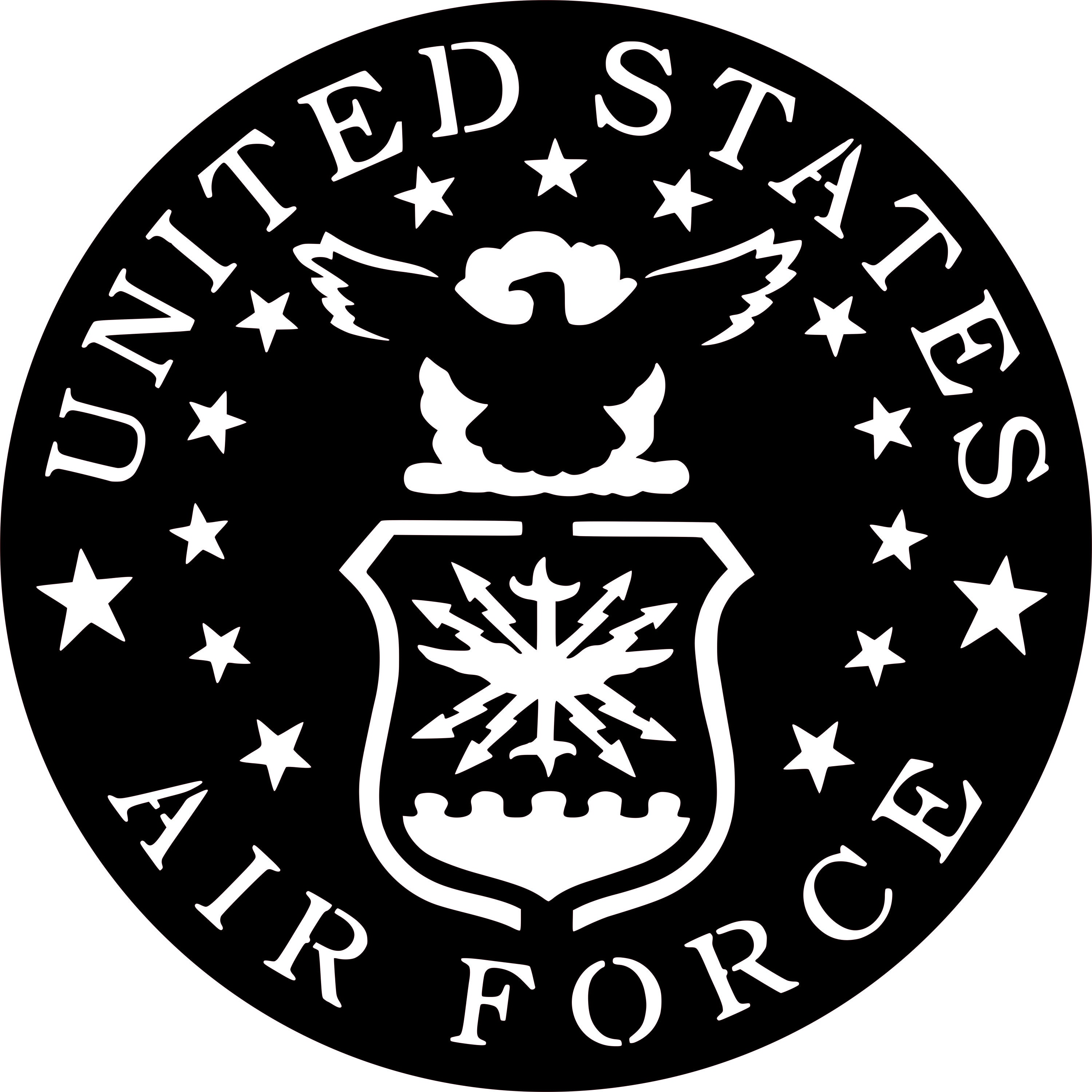 USA Air Force Logo United States DXF Sign Home Sign Laser Cut Design