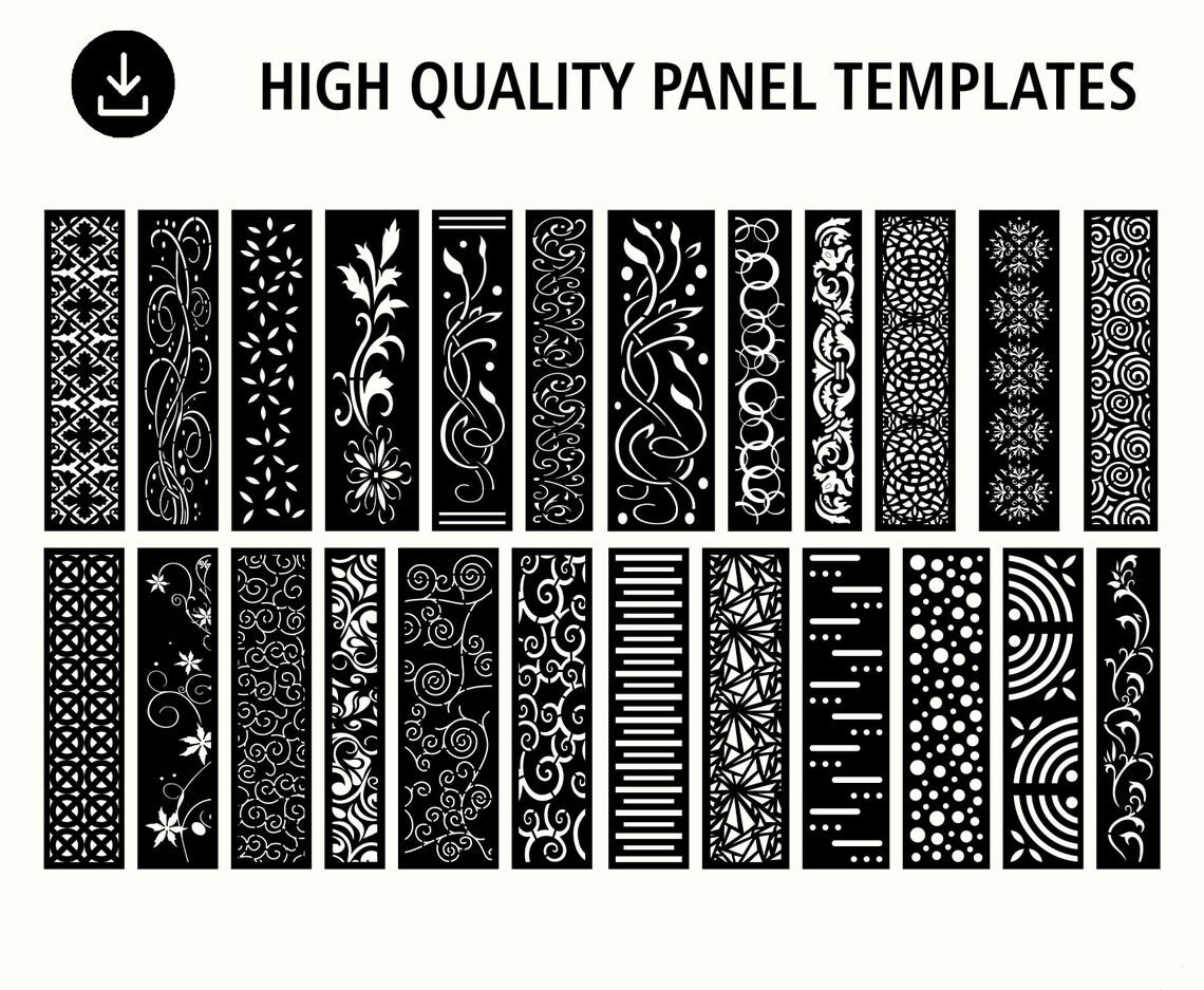 DXF Patterns File Privacy Screen Vinyl Decor Panel - Etsy