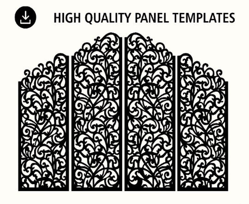DXF Patterns File Privacy Screen Vinyl Decor Panel | Etsy