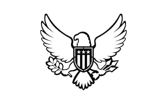 Americano / símbolo presidencial / águila con escudo / Diseño - Etsy España