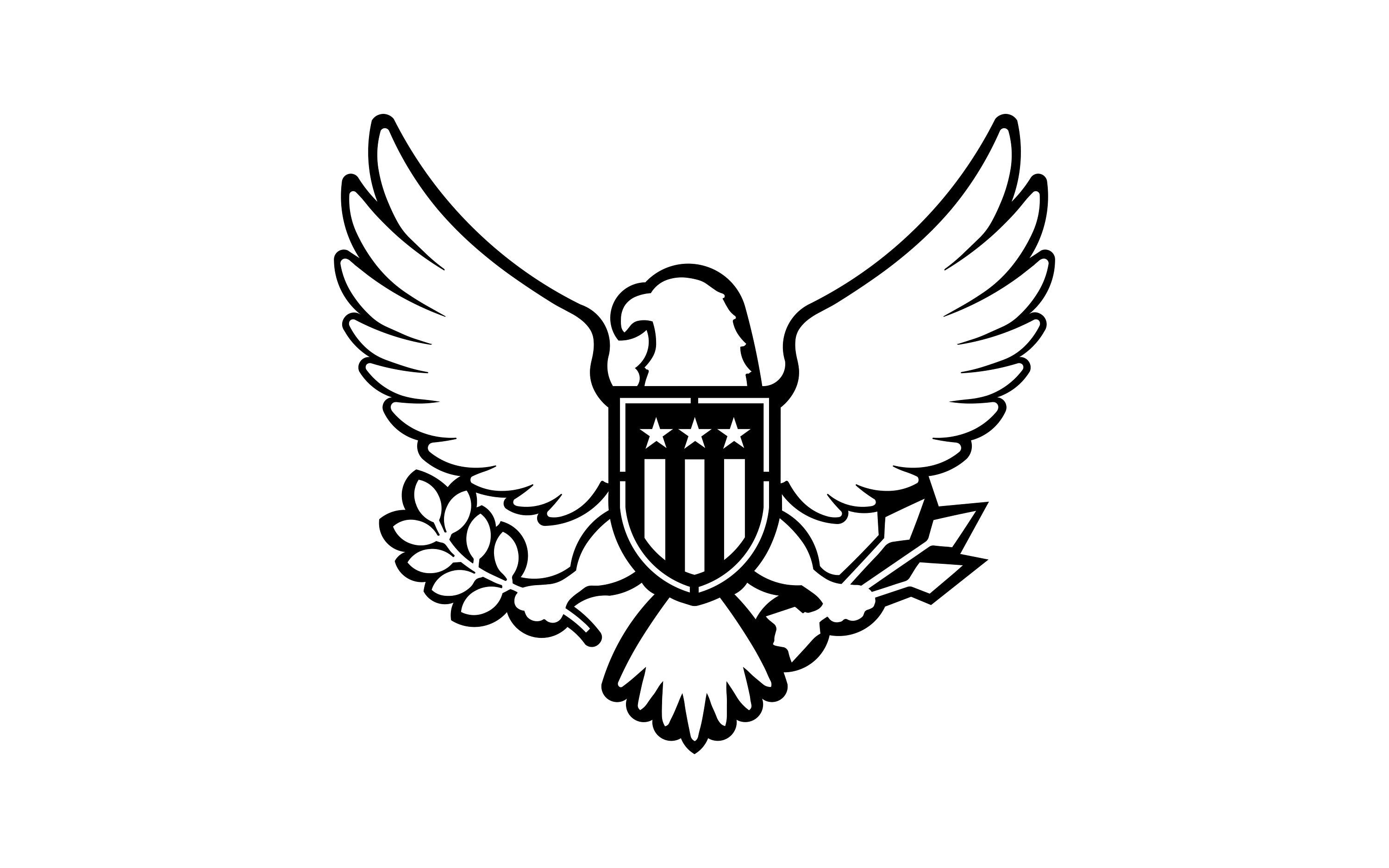 American Presidential Symbol Eagle With Shield Design Vector Laser ...