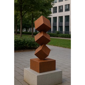 Cubular Clusters | Metal Sculpture | Abstract Art Modern | Giant Large Sculpture | Geometric Art | High-quality Decorative.