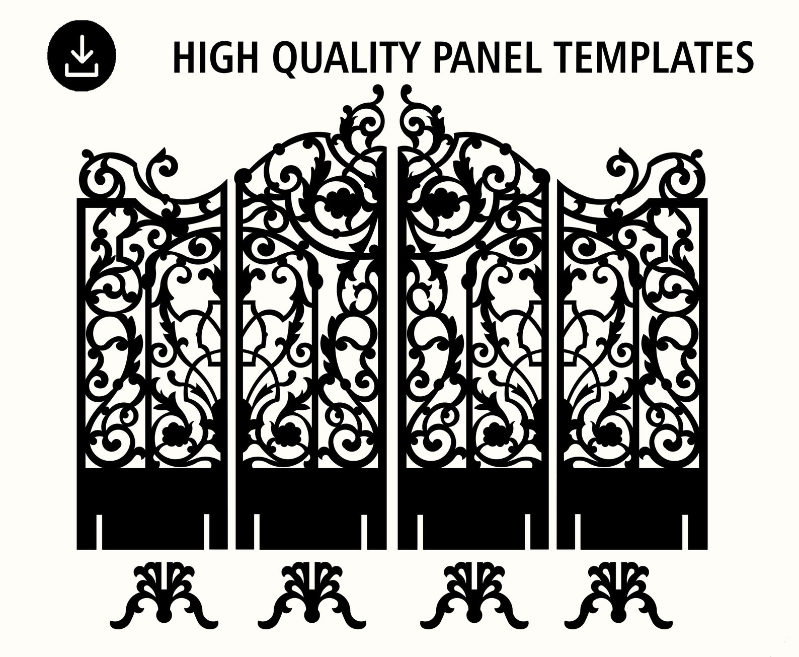 Cnc gate design Laser Cnc Plasma Cdr DxfJpg | Etsy