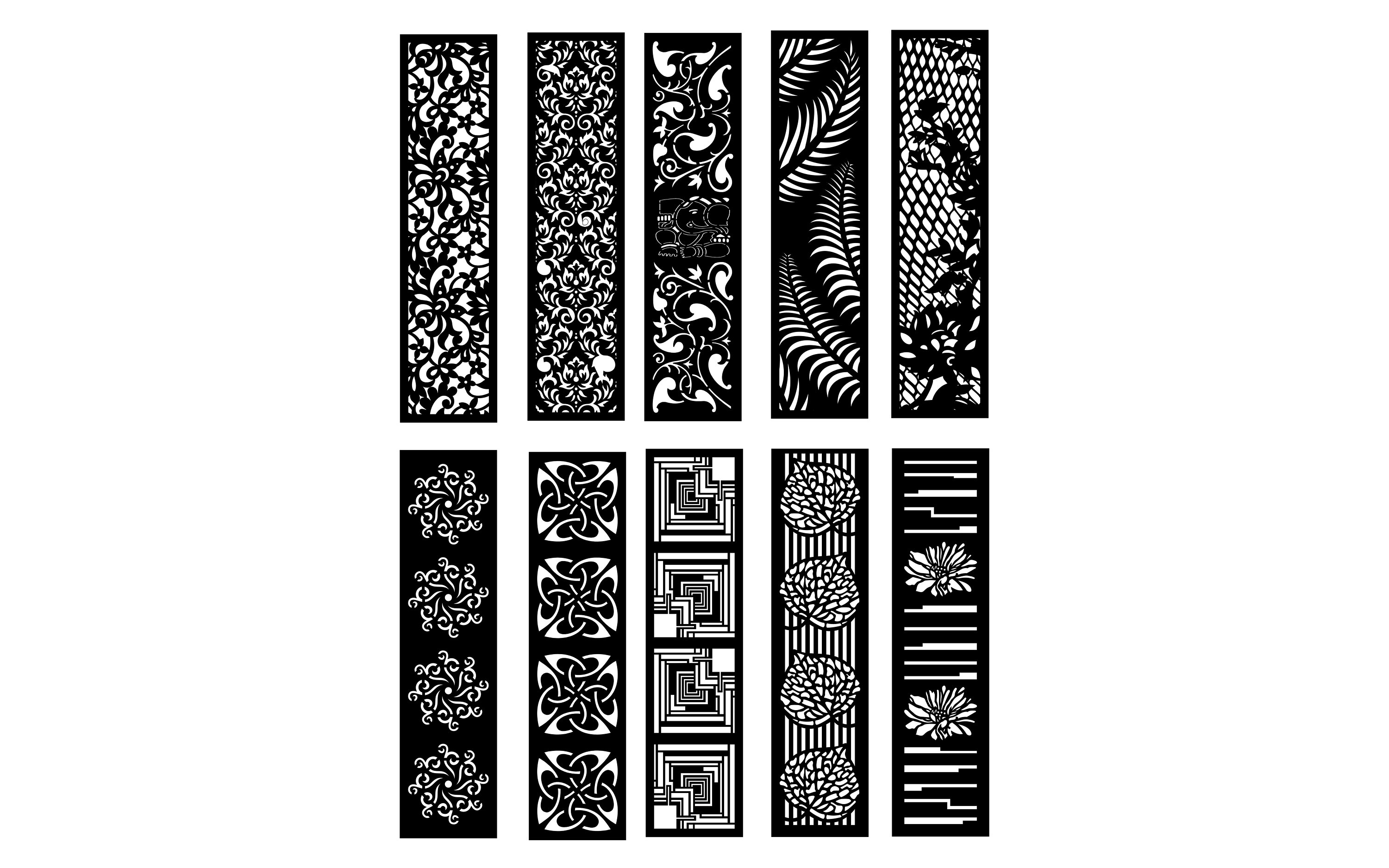 DXF Patterns File | Privacy Screen | Vinyl Decor | Panel Templates ...