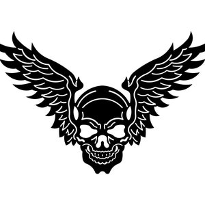 Grim Reaper | Skull With Wings | DXF Sign | Metal Plasma | Laser Cut | Design Vector | Laser design | Dxf files | digital download.