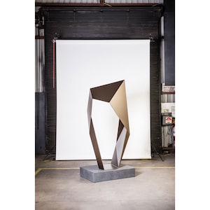 Abstract Garden Sculpture | Metal Materials Sculpture | Modern Rusted Patina | Art Sculpture | Fit Sculpture | Perfect For Pool and Garden.