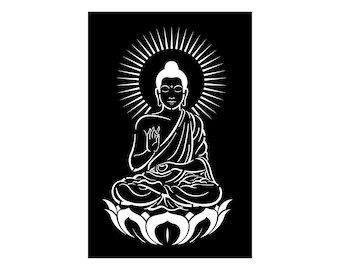 Buddha Laser | Gautama Buddha | Buddha Gesicht | Design Vektor | Laserdesign | Dxf Dateien | CDR, Svg, AI, Dxf, Jpg | digitaler Download.