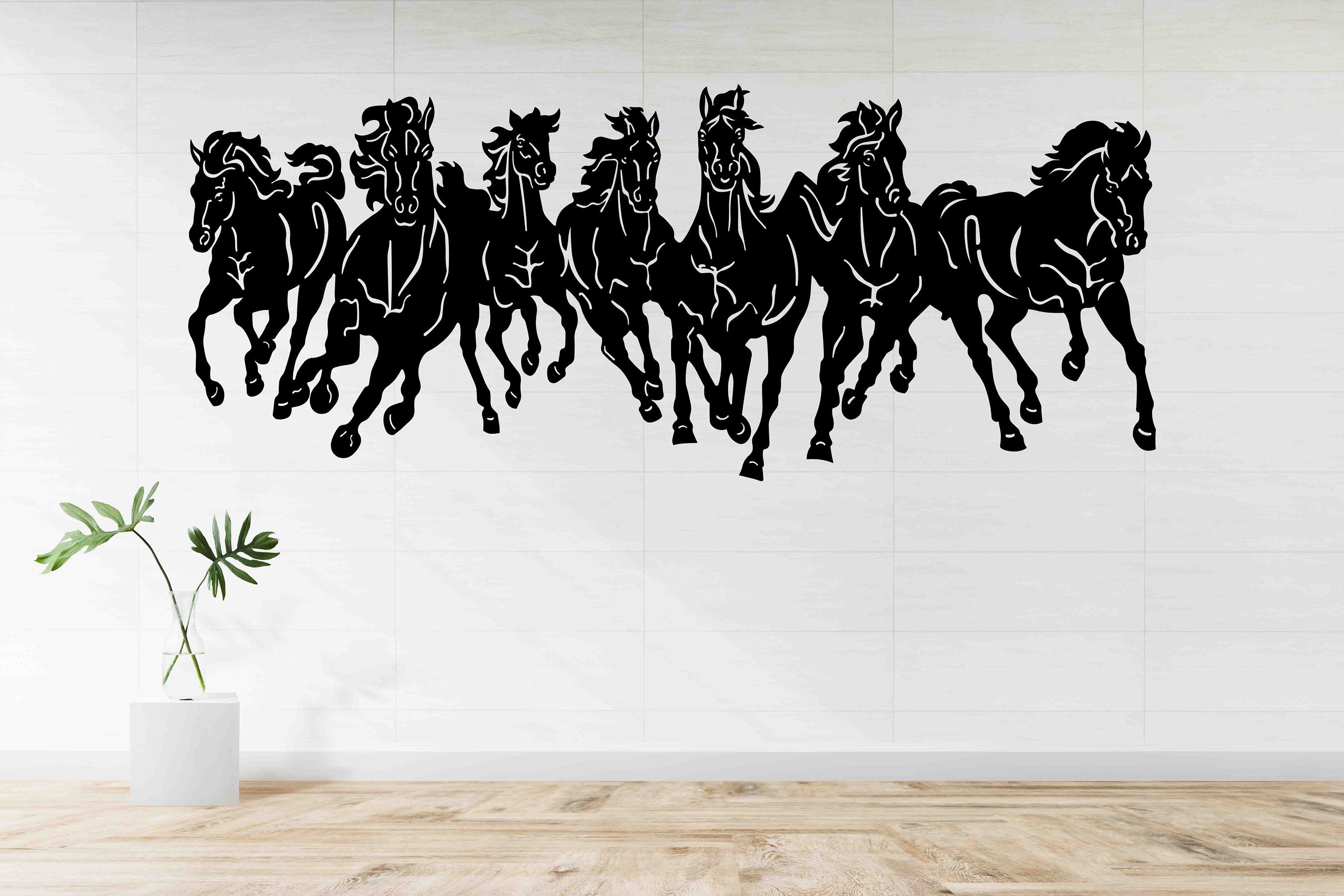 Running Horse Wall Art Decor Metal Seven Horse Wall Art Wall Hanging Home Decor Office Wall Art