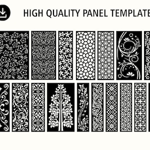Room Divider | Privacy Screen | Decorative Panel | Stencil | Wall Handing | Laser cut | Plasma Dxf | instant download | digital download.