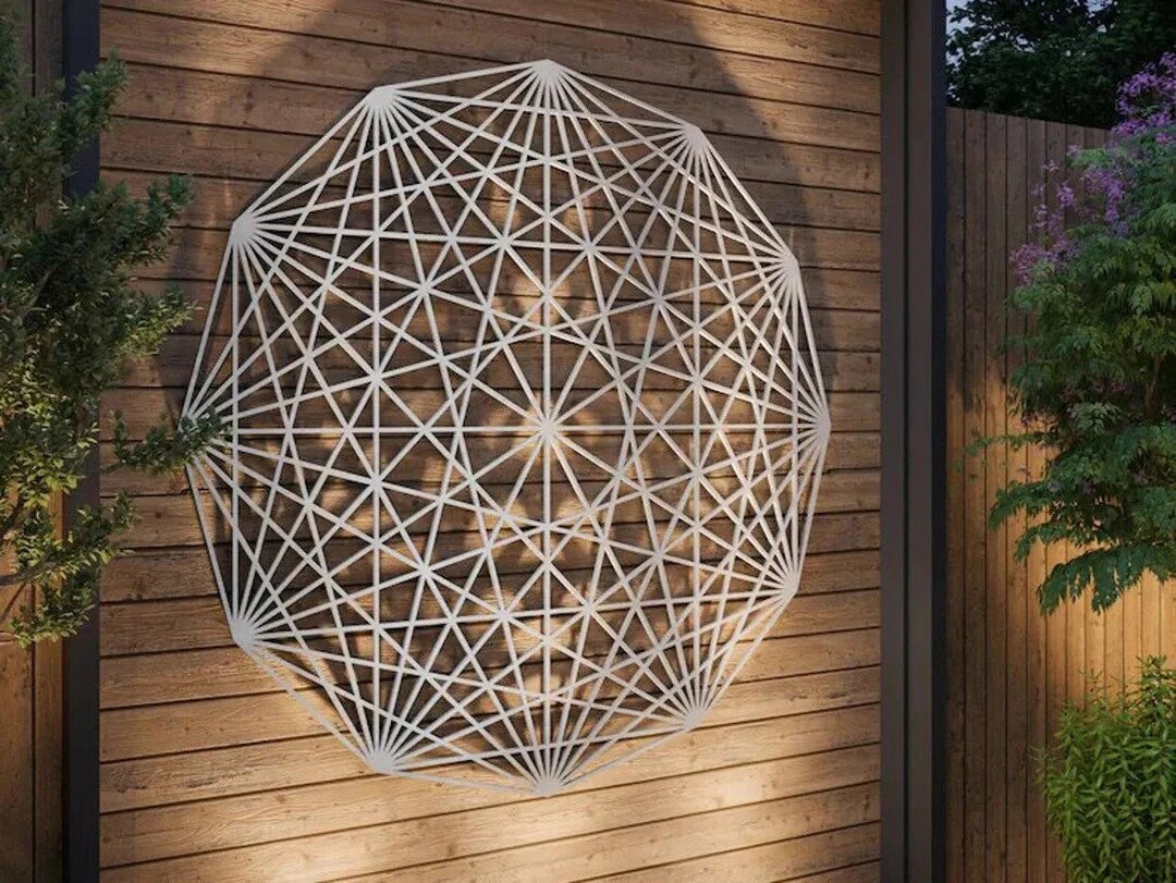 Geometric Wall Art | Metal Mandala Wall Decor | Laser Cut Sacred ...