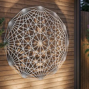 Geometric Wall Art | Metal Mandala Wall Decor | Laser Cut Sacred Geometry Panel | Modern Outdoor Indoor Hanging | Abstract Art Piece
